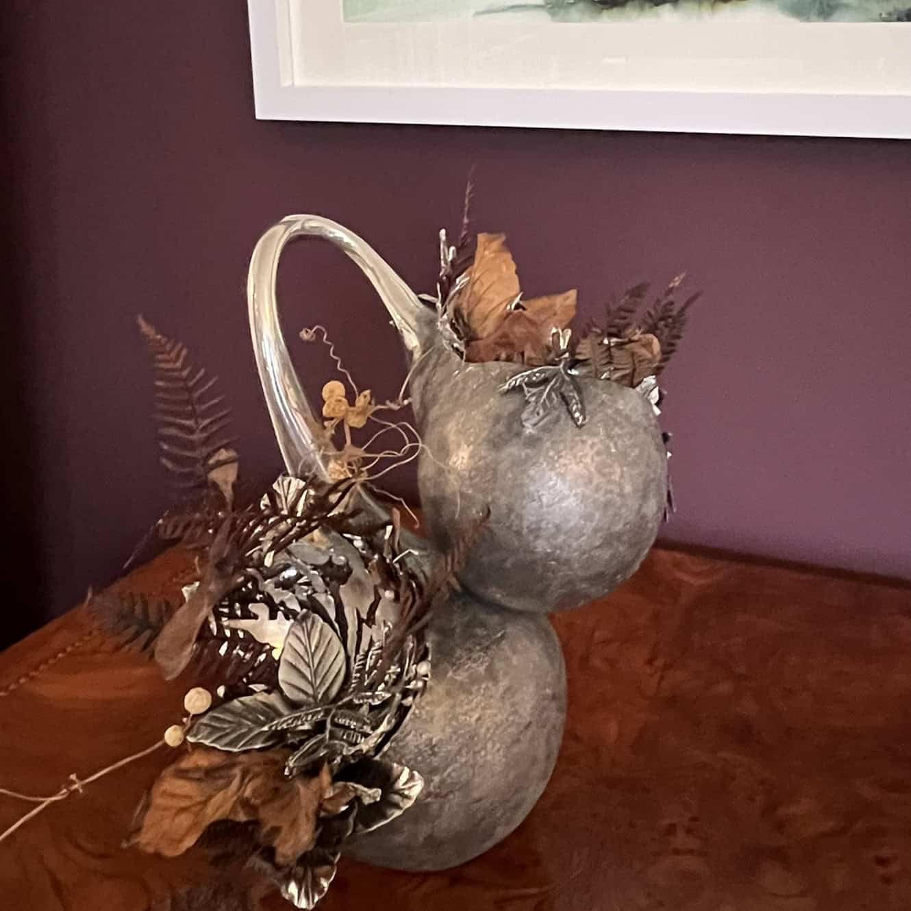 Silent Flourish | Hand Raised Pewter Botanical Sculpture - Image 3