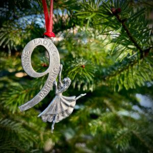 9 Ladies Dancing 2026 Ltd Edition Pewter Christmas Decoration