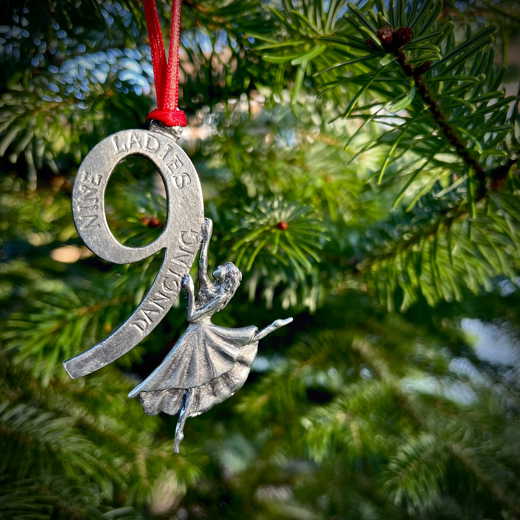 9 Ladies Dancing 2026 Ltd Edition Pewter Christmas Decoration